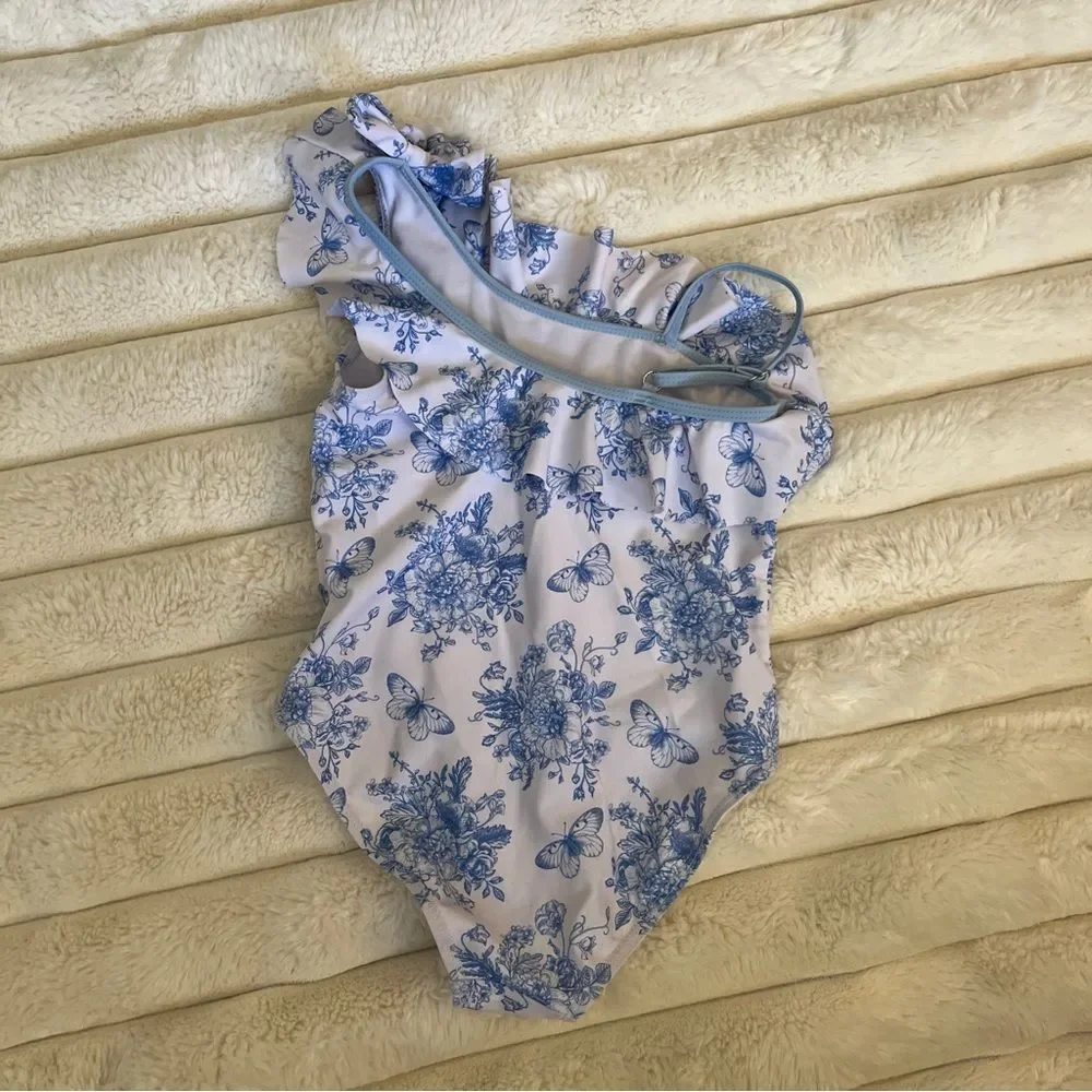 SHEIN floral one‎ piece girl swim suit